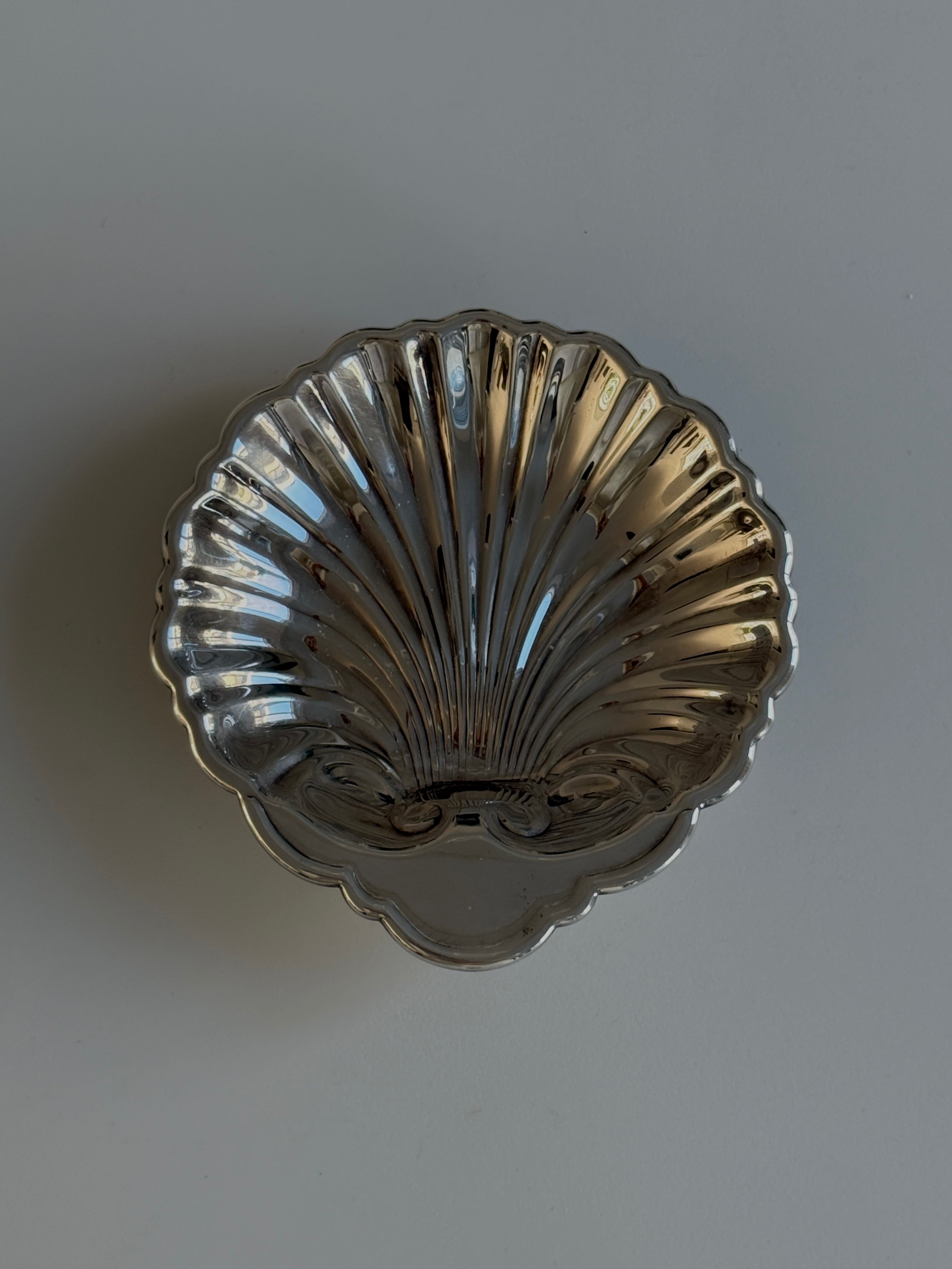 Silver Plate Shell Dish