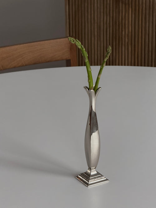 Art Decor Silver Plate Bud Vase
