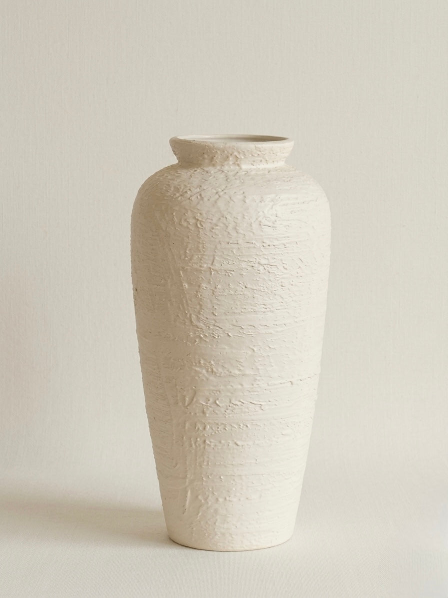 Tall Pottery Vase 1980s