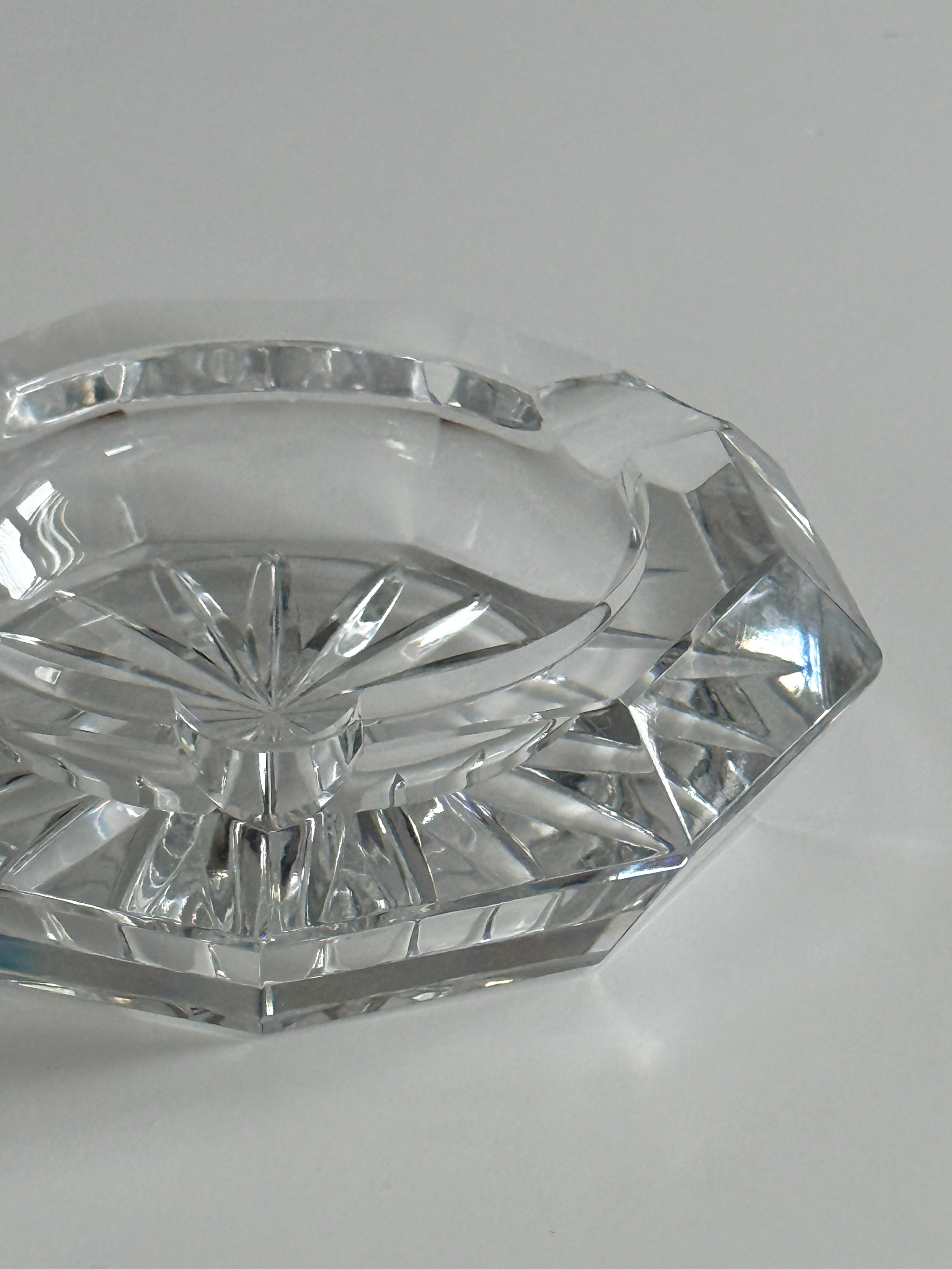 Crystal Octagonal Cigar Ashtray/ Vide Poche