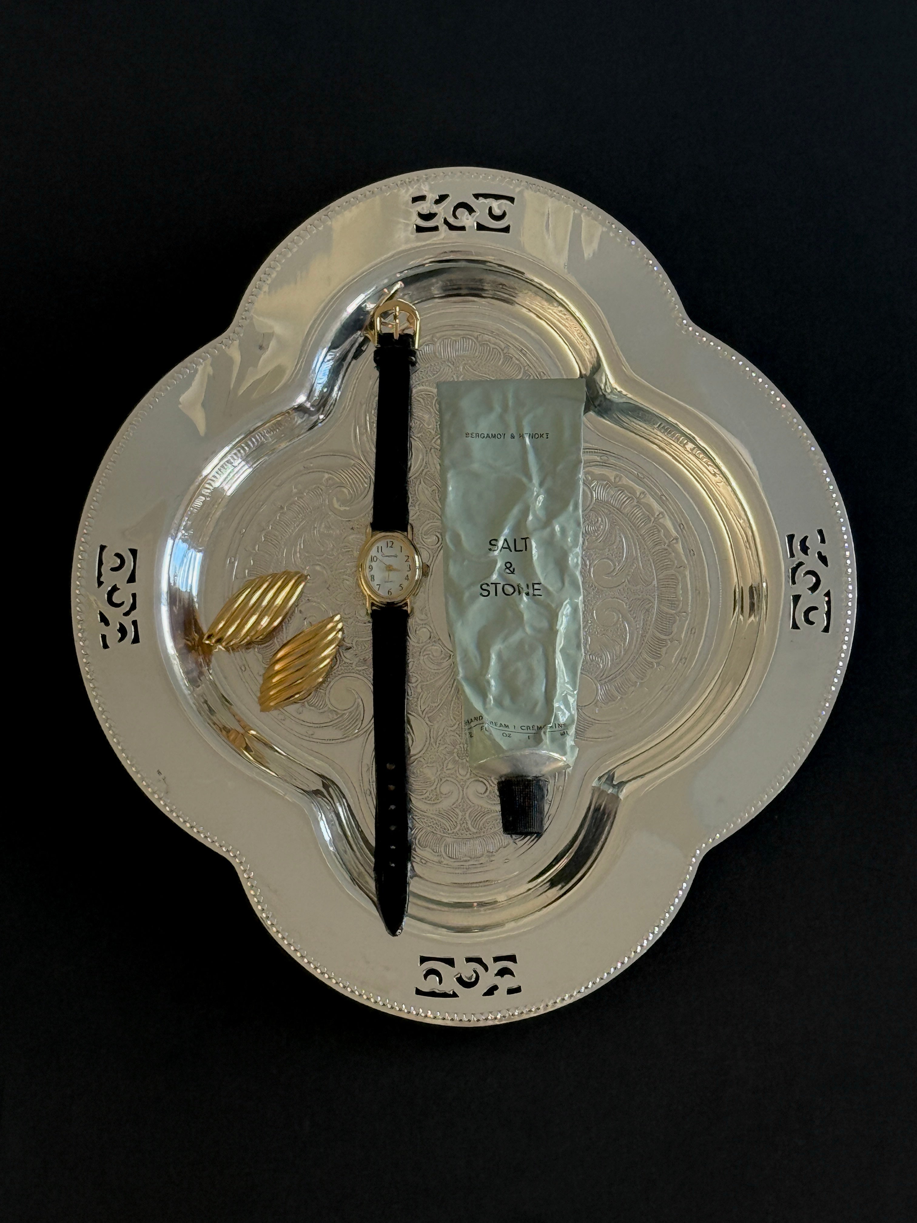 Adorned Silver Plated Tray