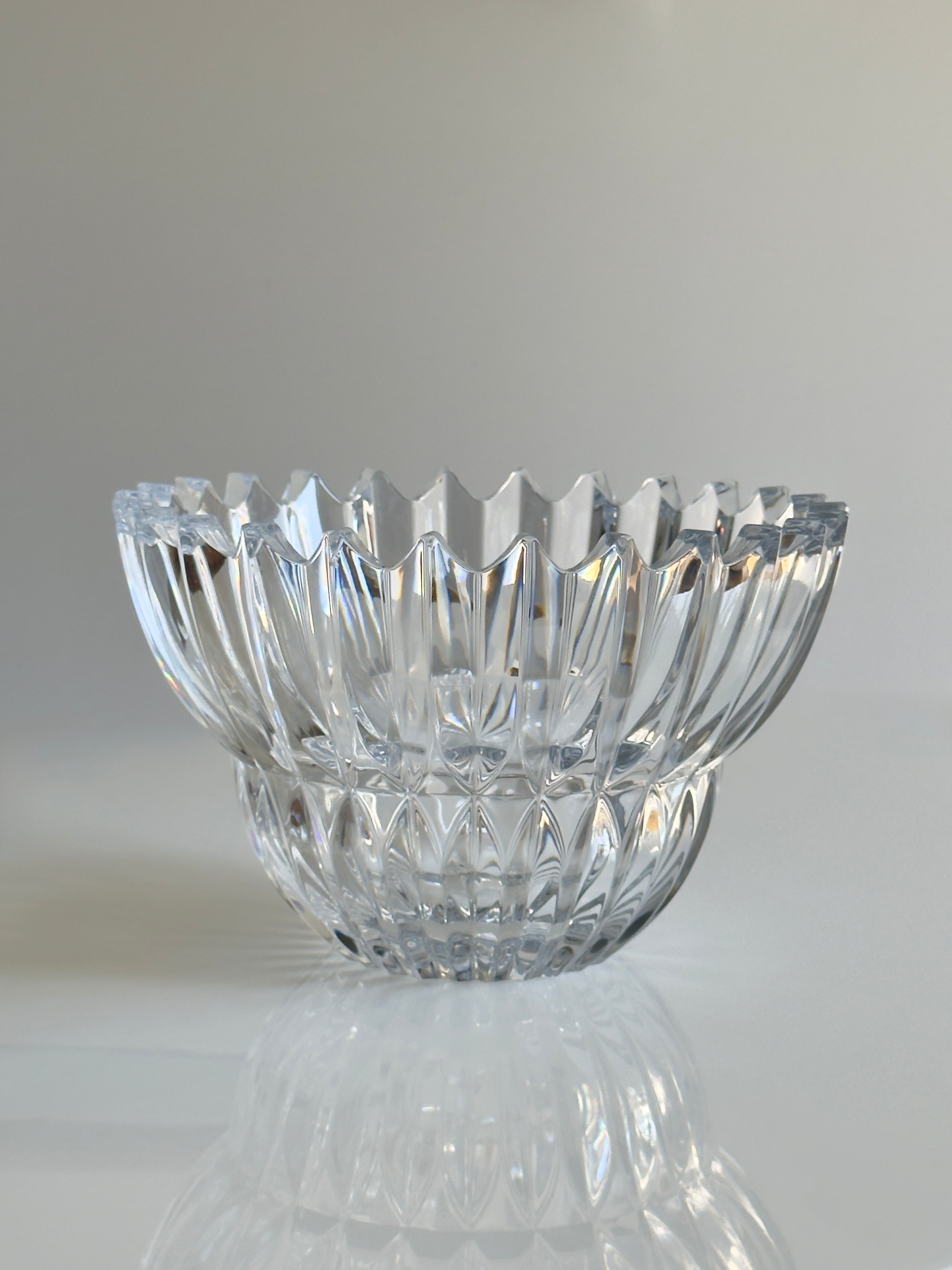 Vintage Mikasa Ice Palace Lead Crystal Centerpiece Bowl