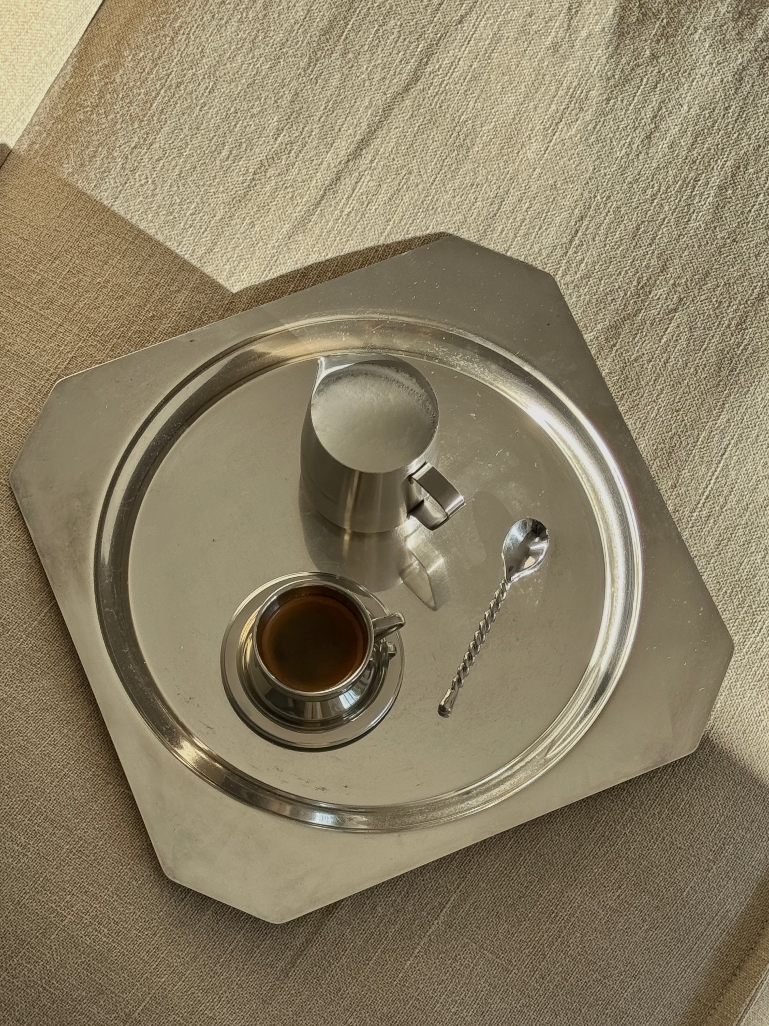 Large Silver Plate Art Deco Tray