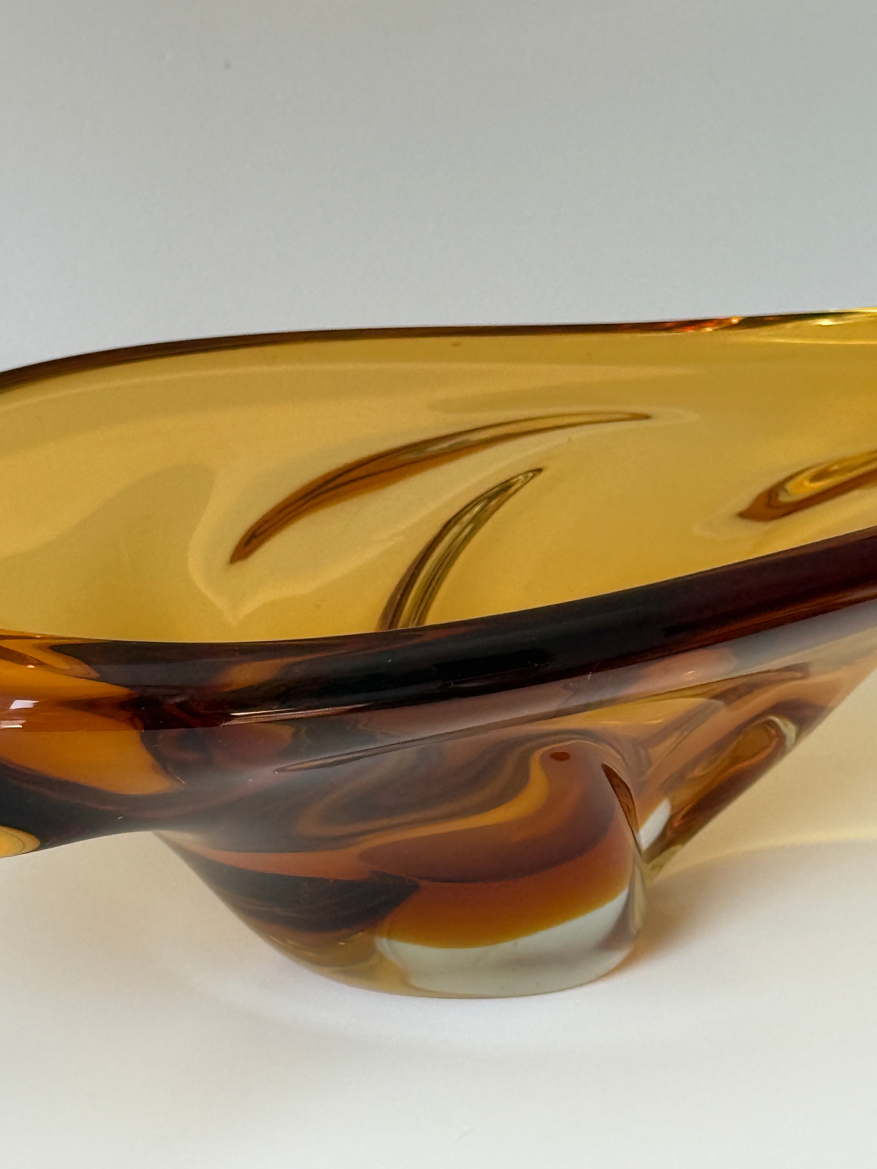 Sculptural Art Glass Bowl 1960s