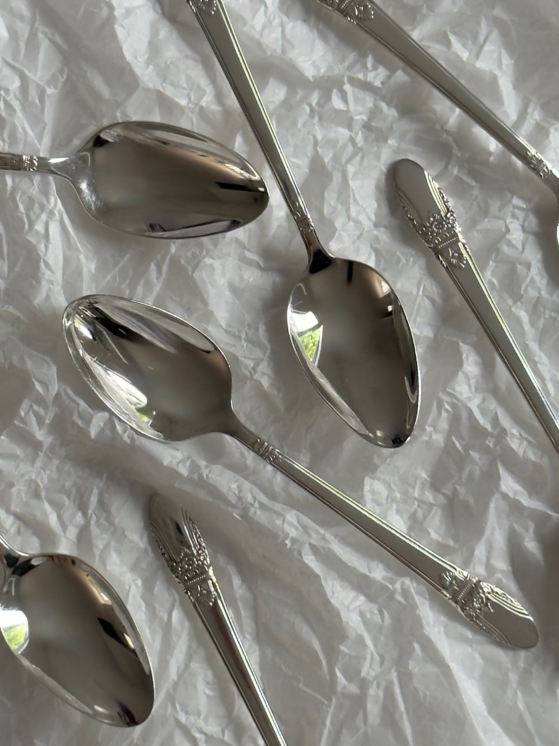 1950s Silver Plate Espresso Spoons - Set of 6