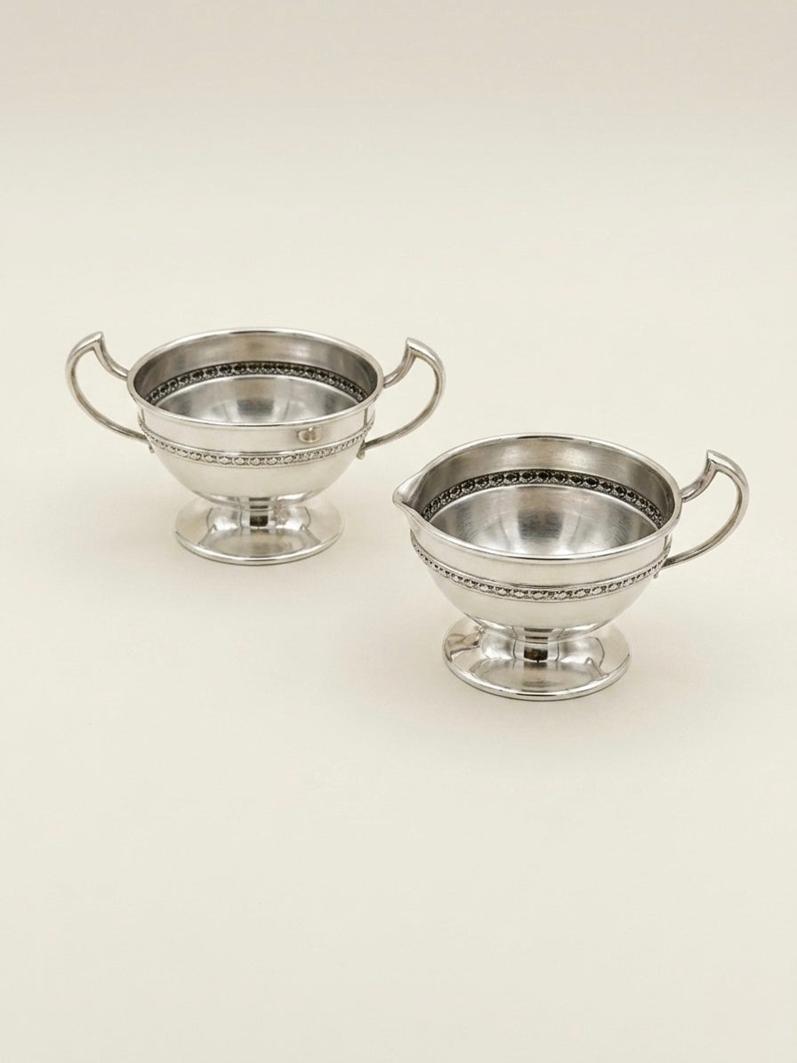 Art Deco Creamer & Sugar Bowl Set