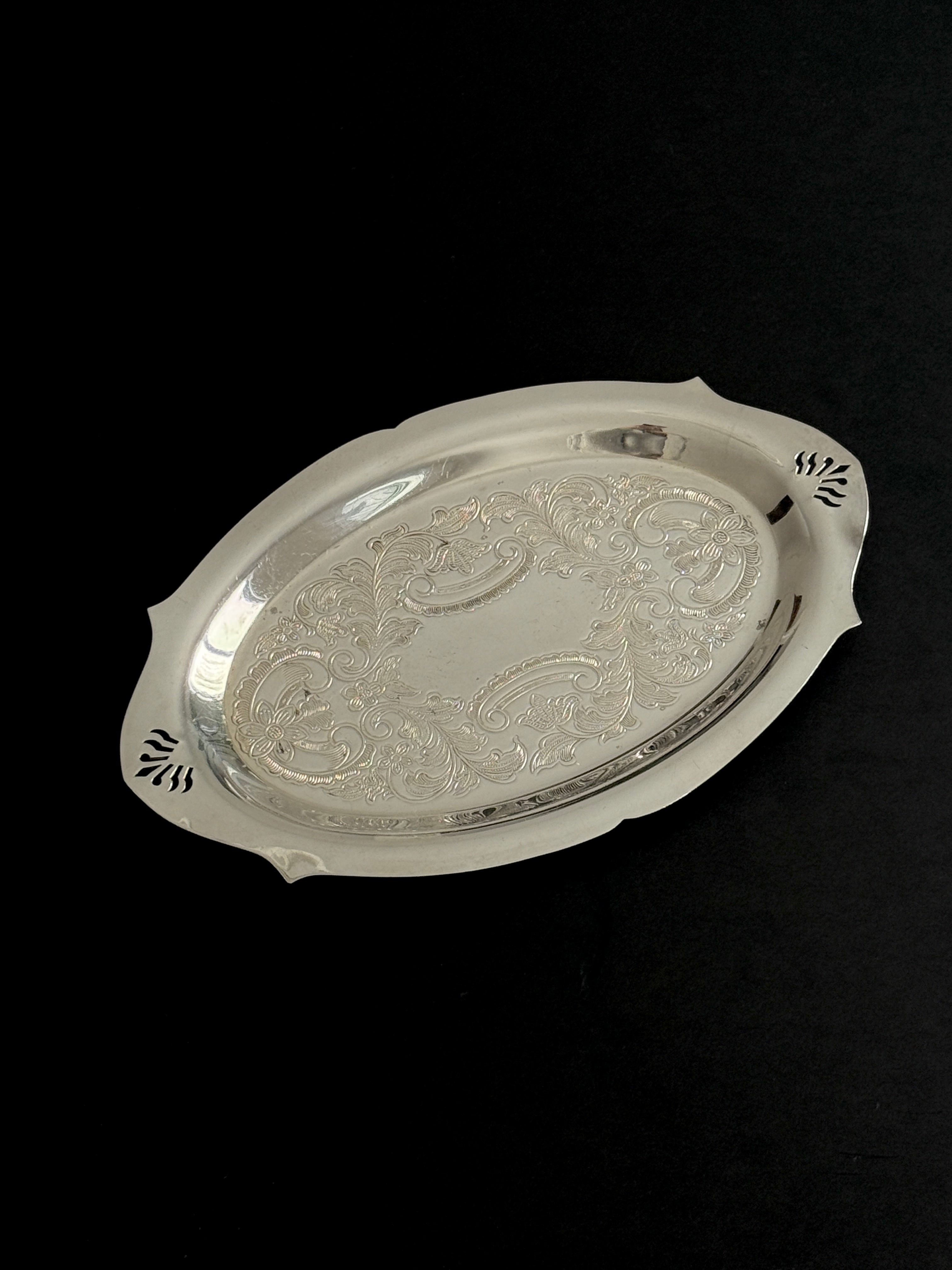 Small Silver Plate Serving Tray