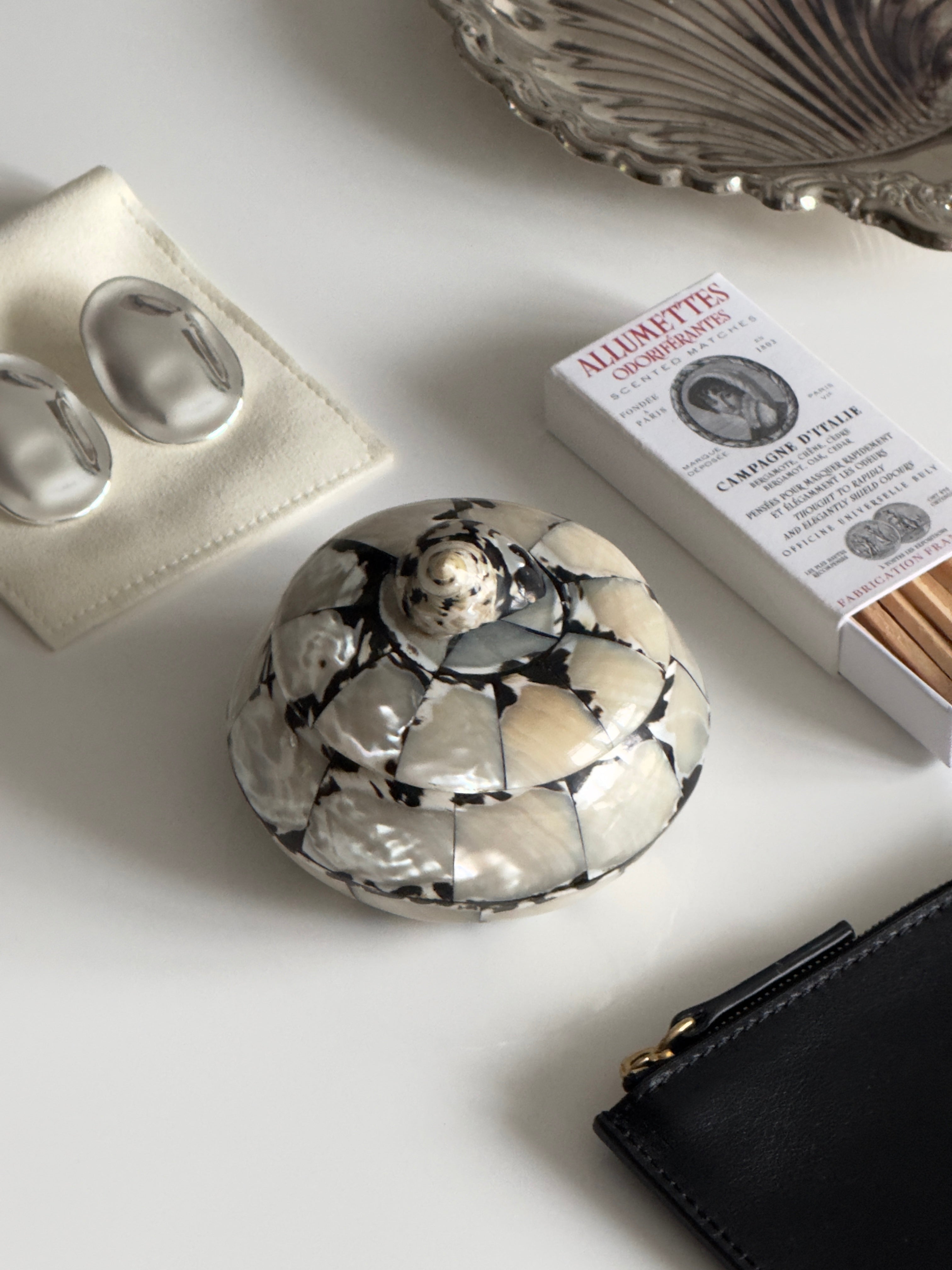 Mother-of-Pearl Seashell Jewelry Box