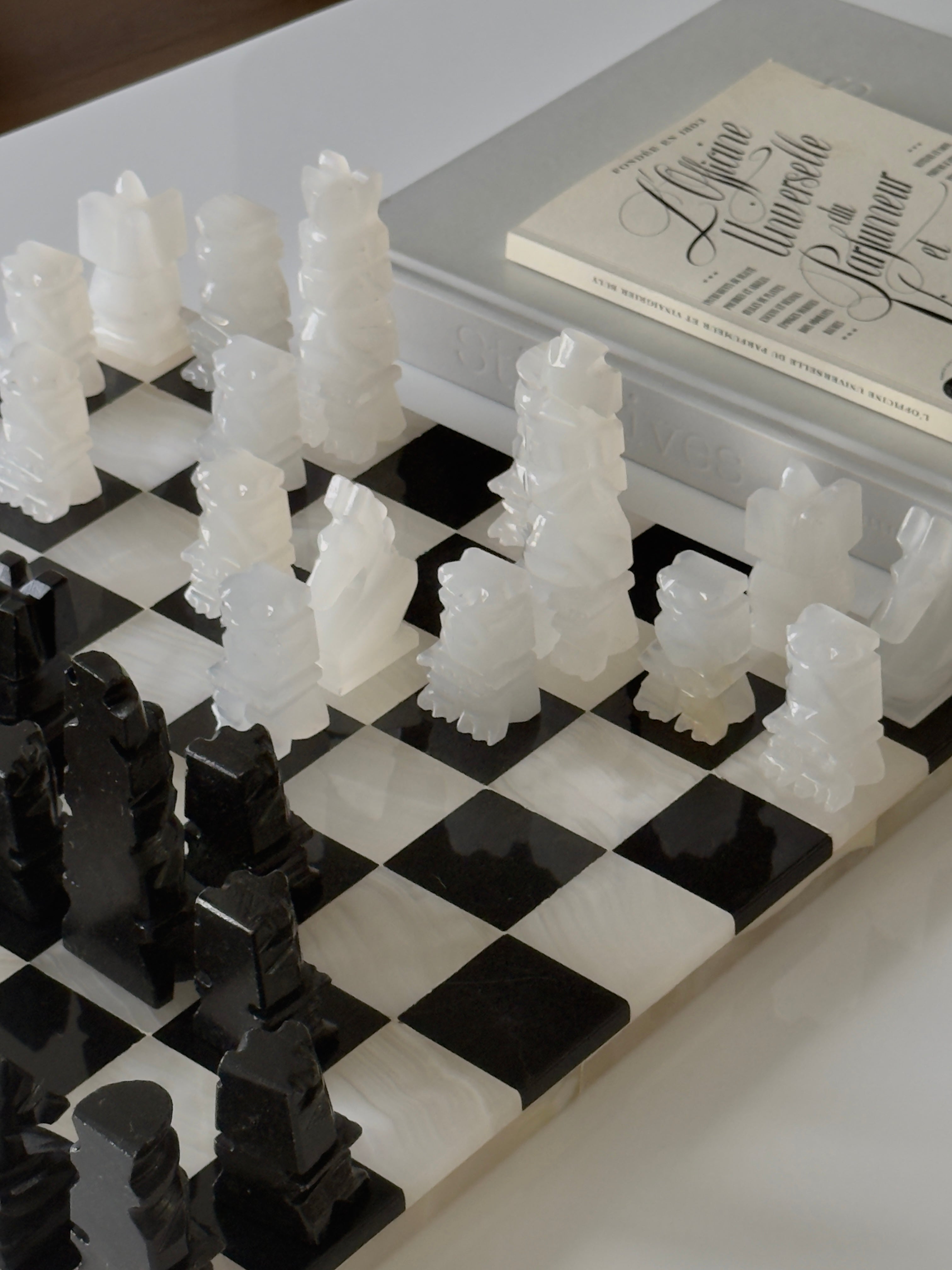 Black & White Marble Chess Set