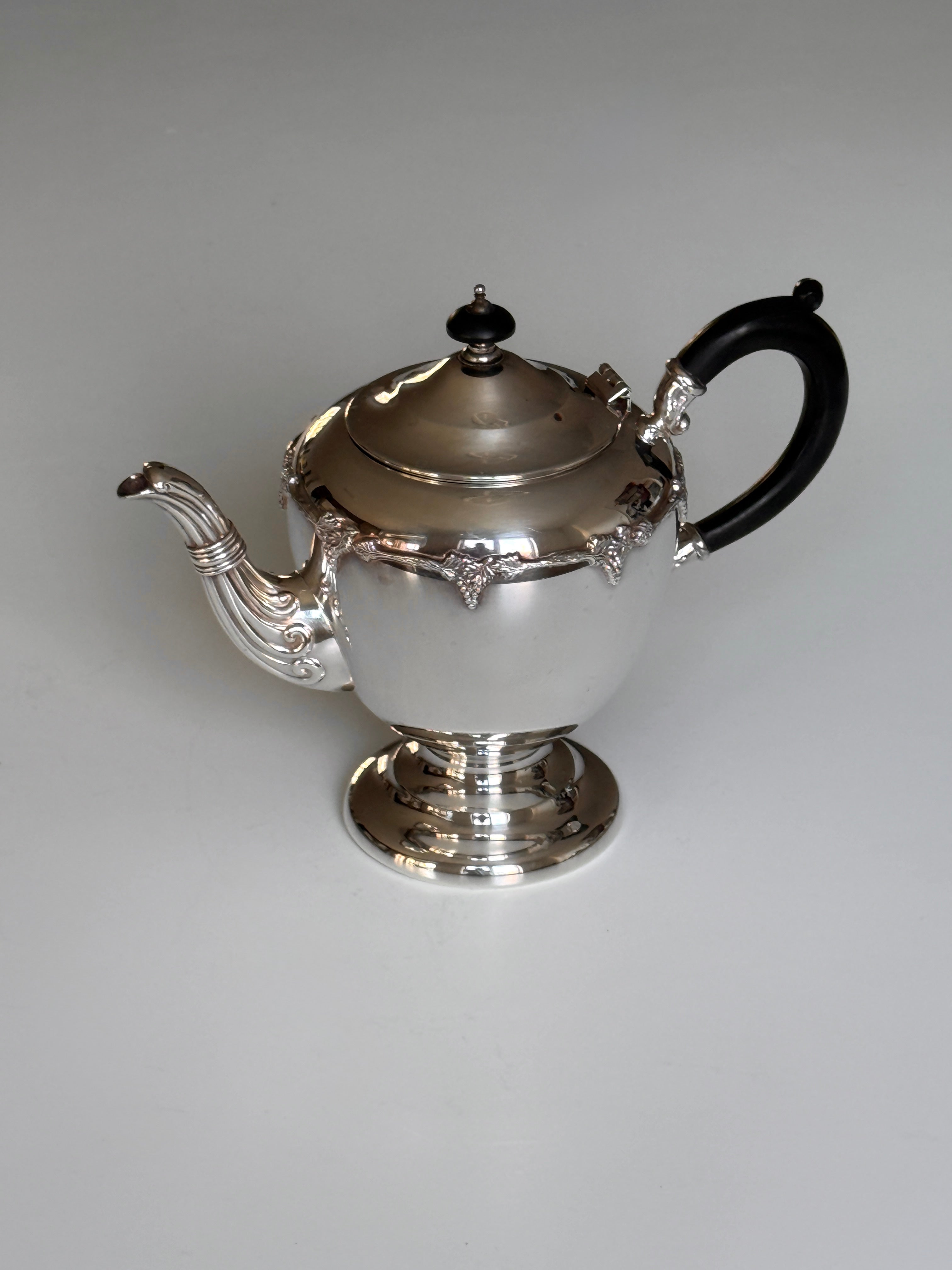 Adorned Silver Plate Tea/Coffee pot
