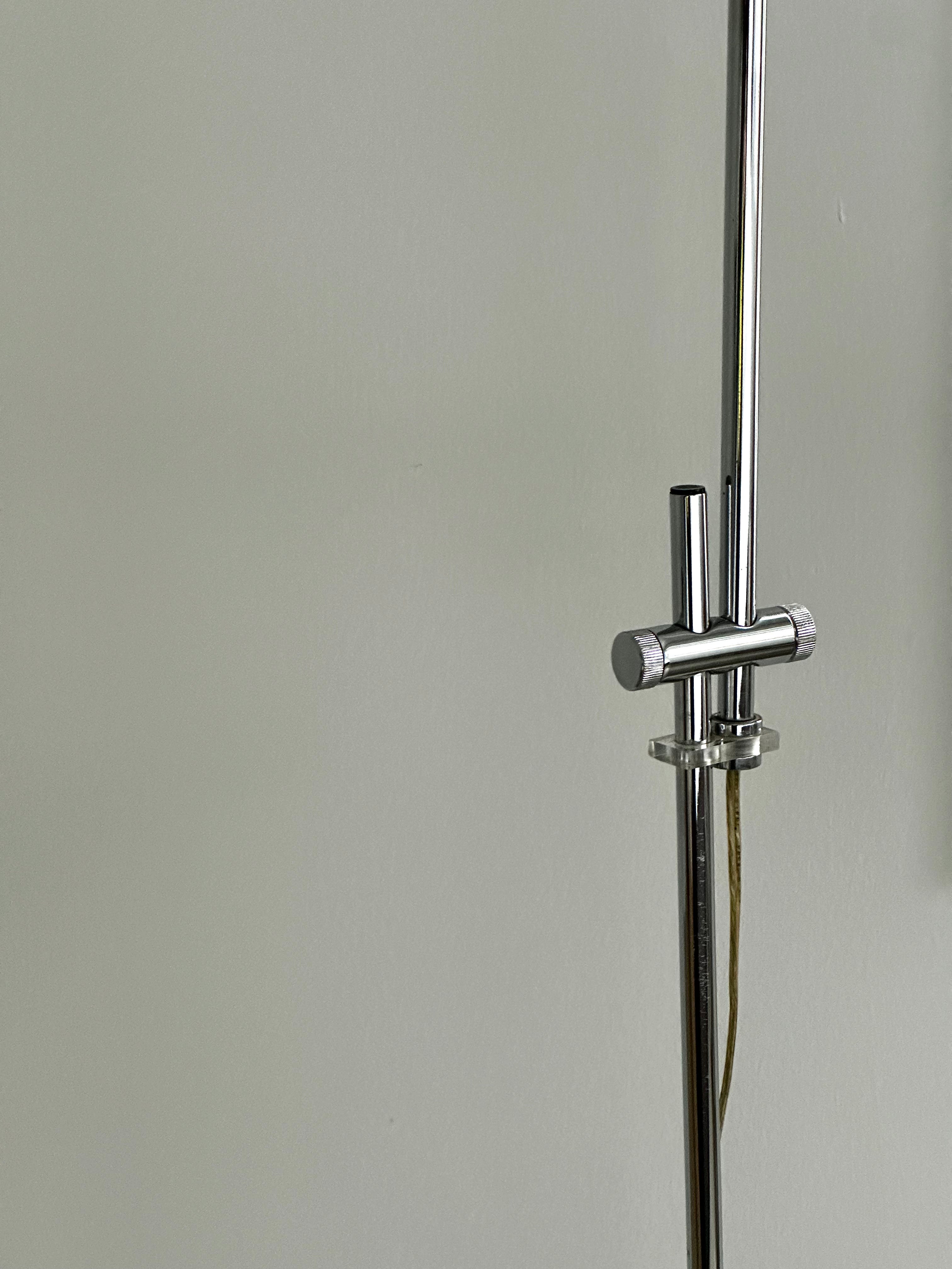 Mid Century Chrome Floor Lamp by Koch & Lowy OMI