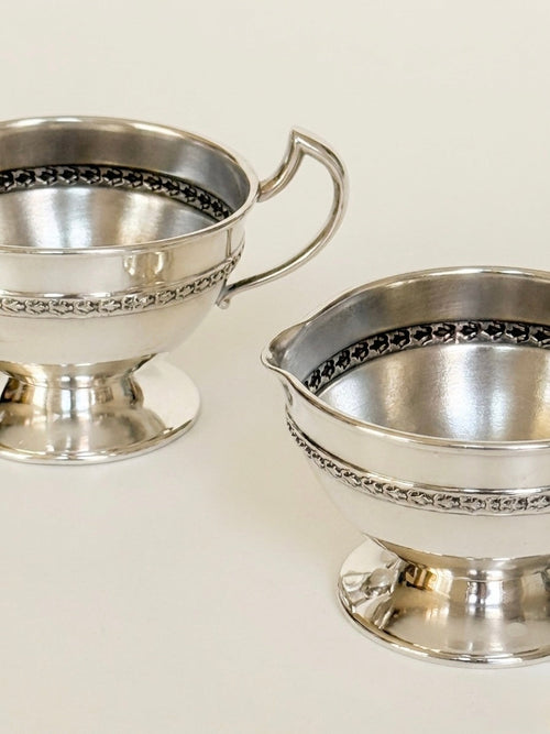Art Deco Creamer & Sugar Bowl Set