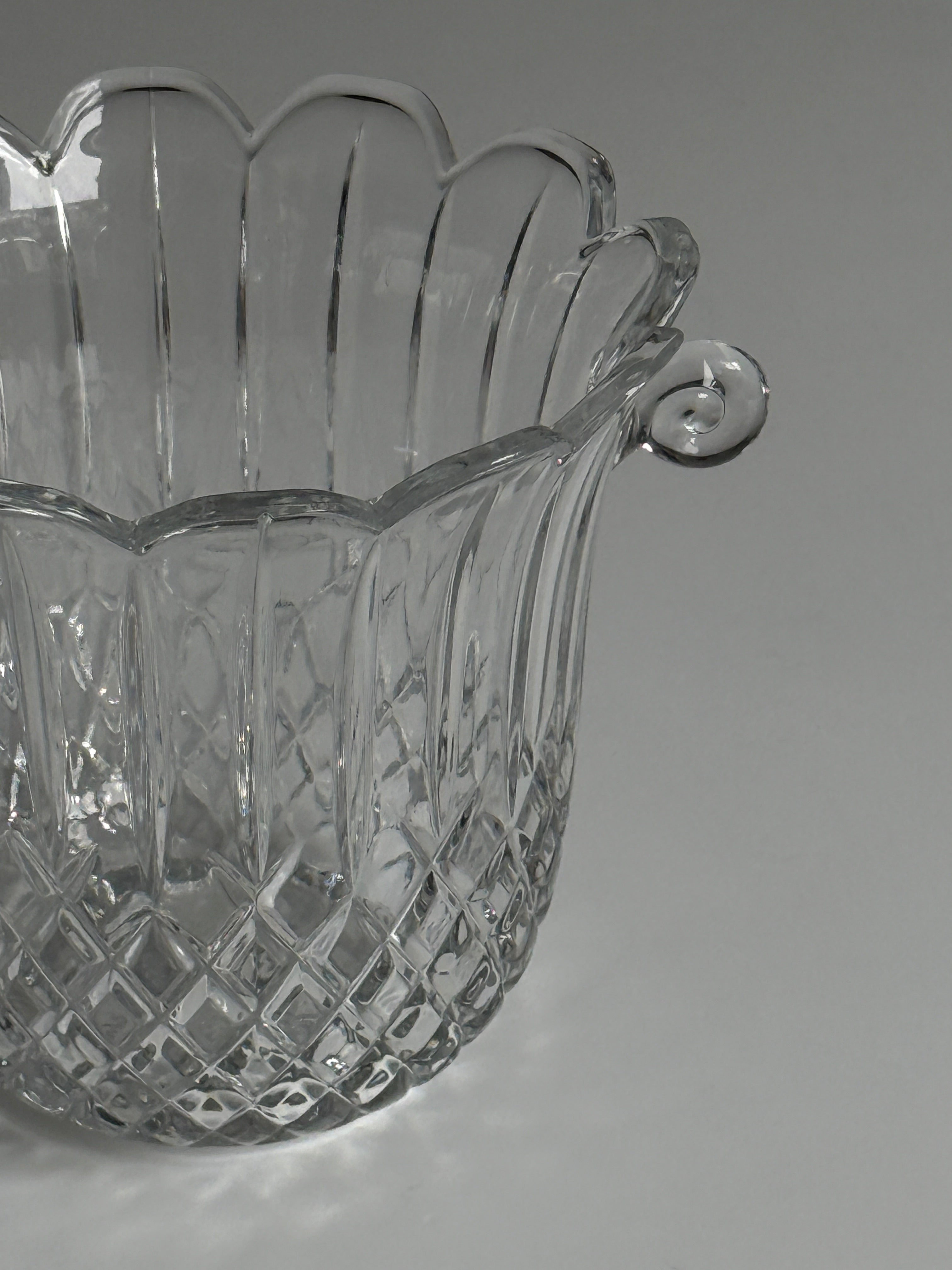 Diamond Cut Crystal Ice Bucket