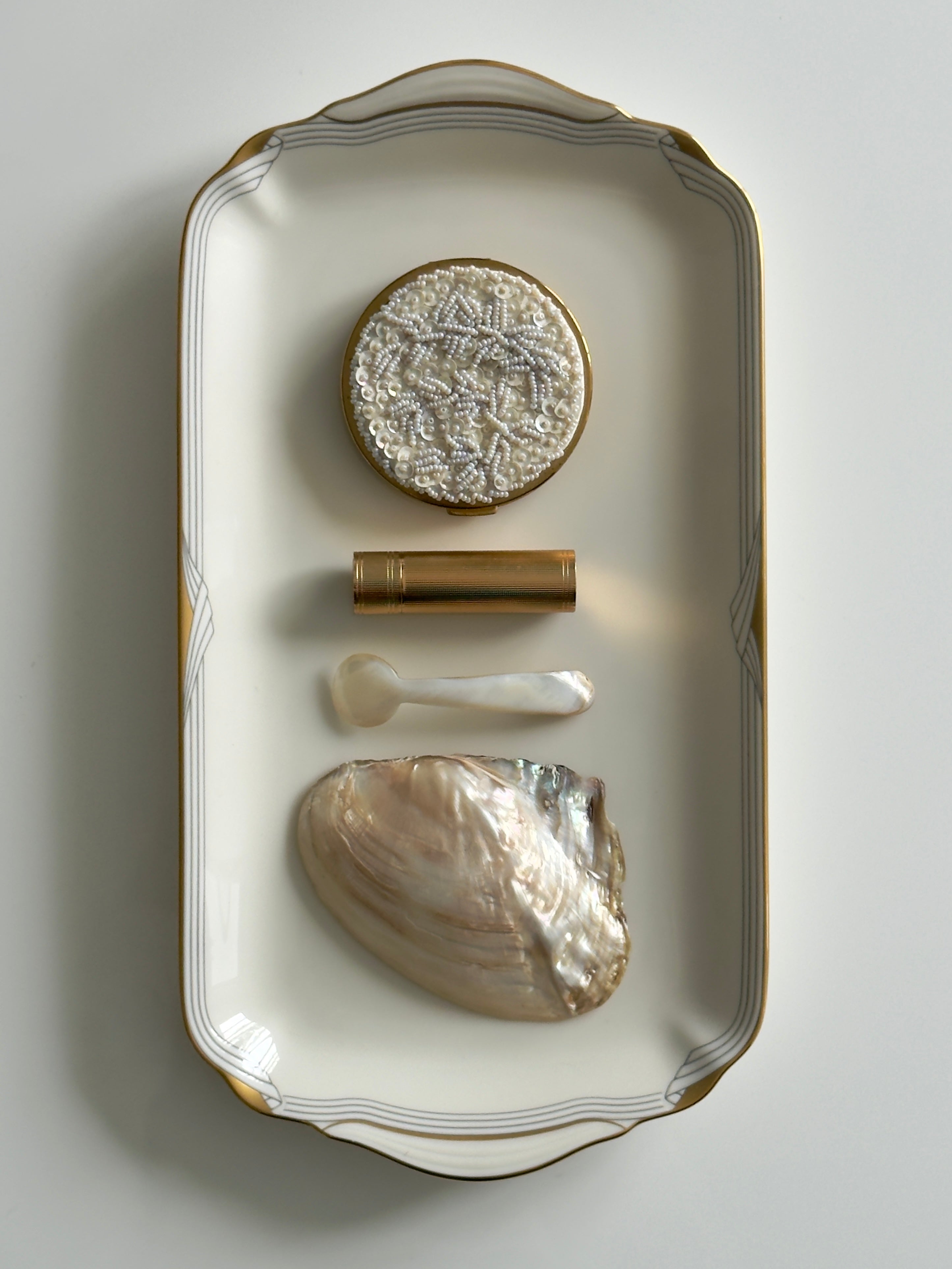 1950s Golden Cove Porcelain Serving Platter