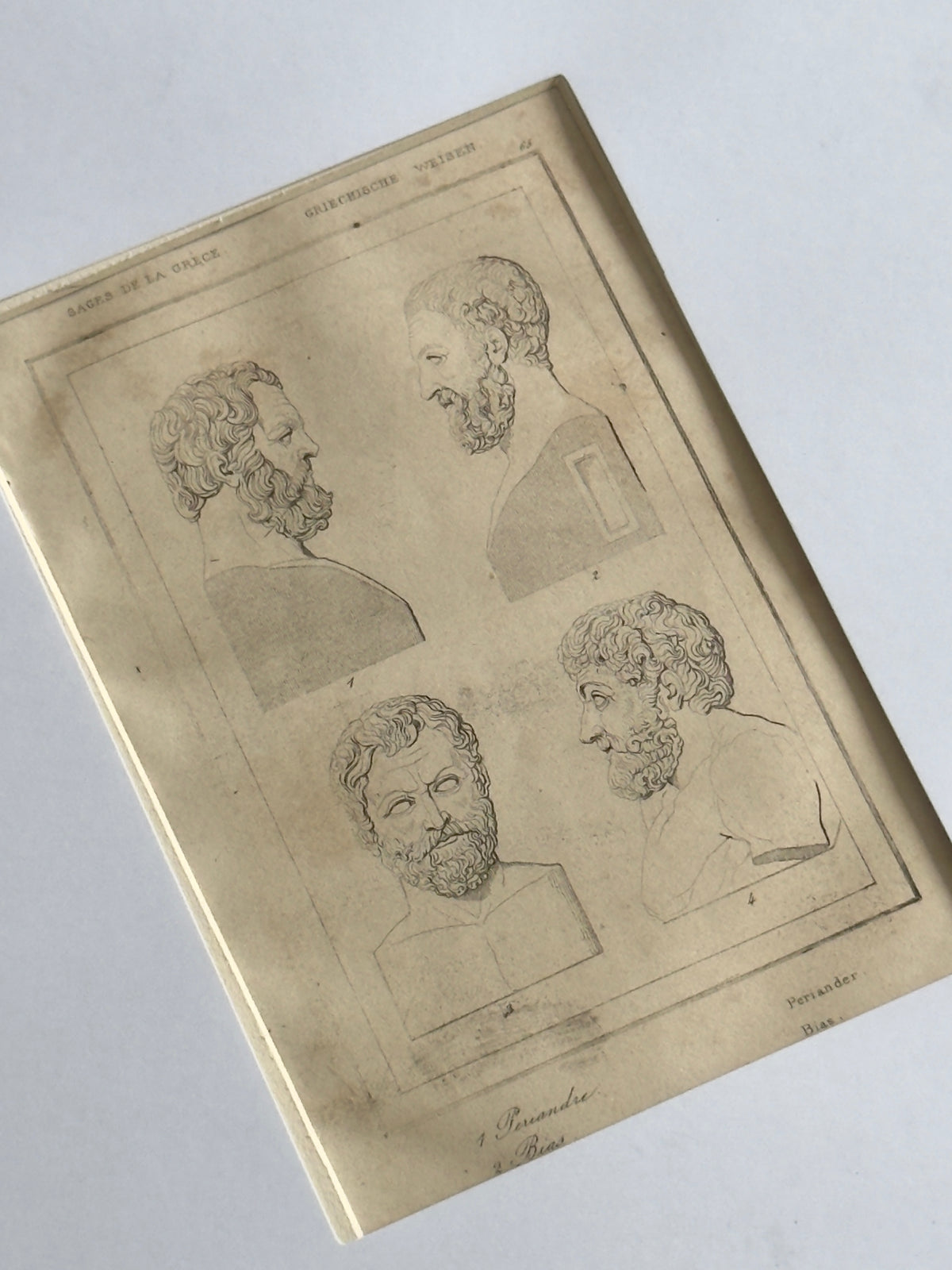 Les Sages de la Grèce — Framed Illustration, by François Pouqueville 1835