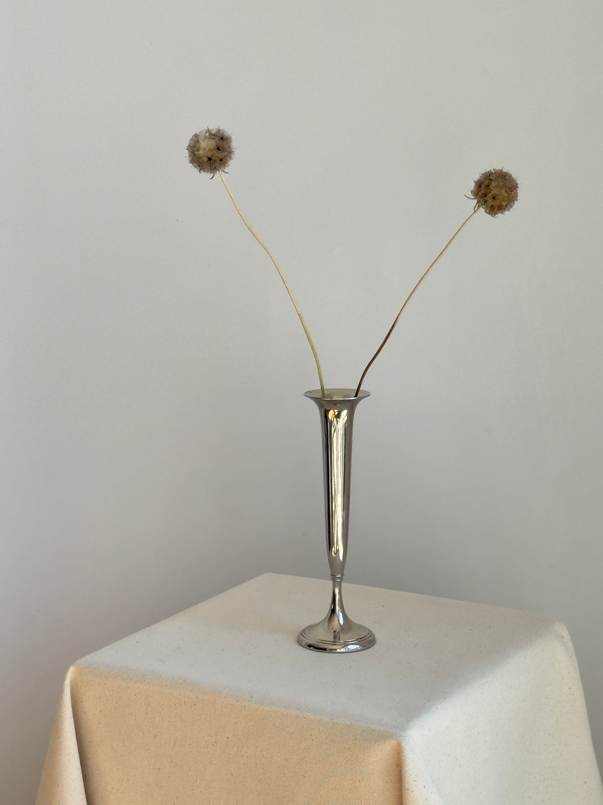 Silver Plate Trumpet Bud Vase