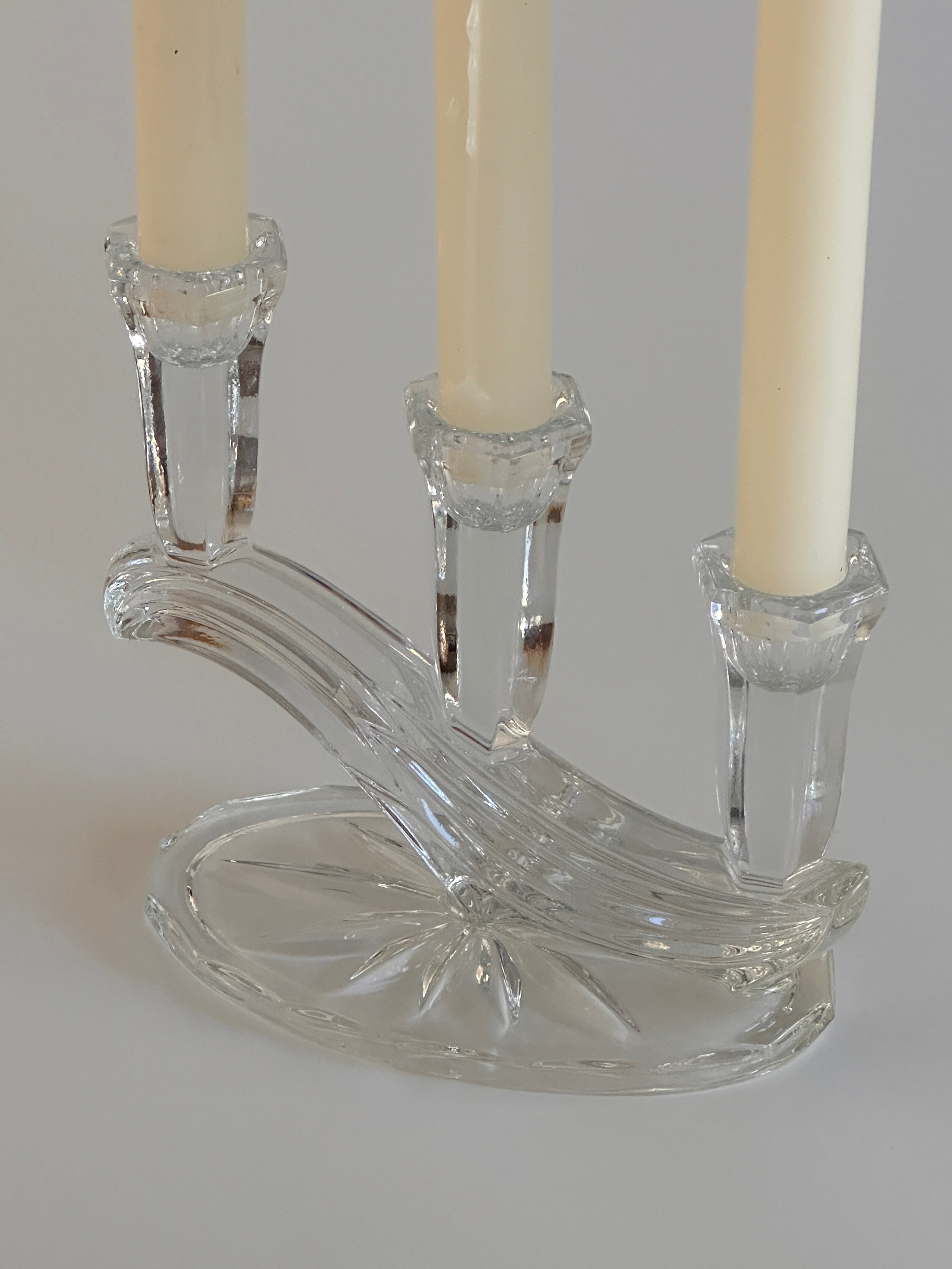 Art Deco Crystal Candle Holder (Set of 2)