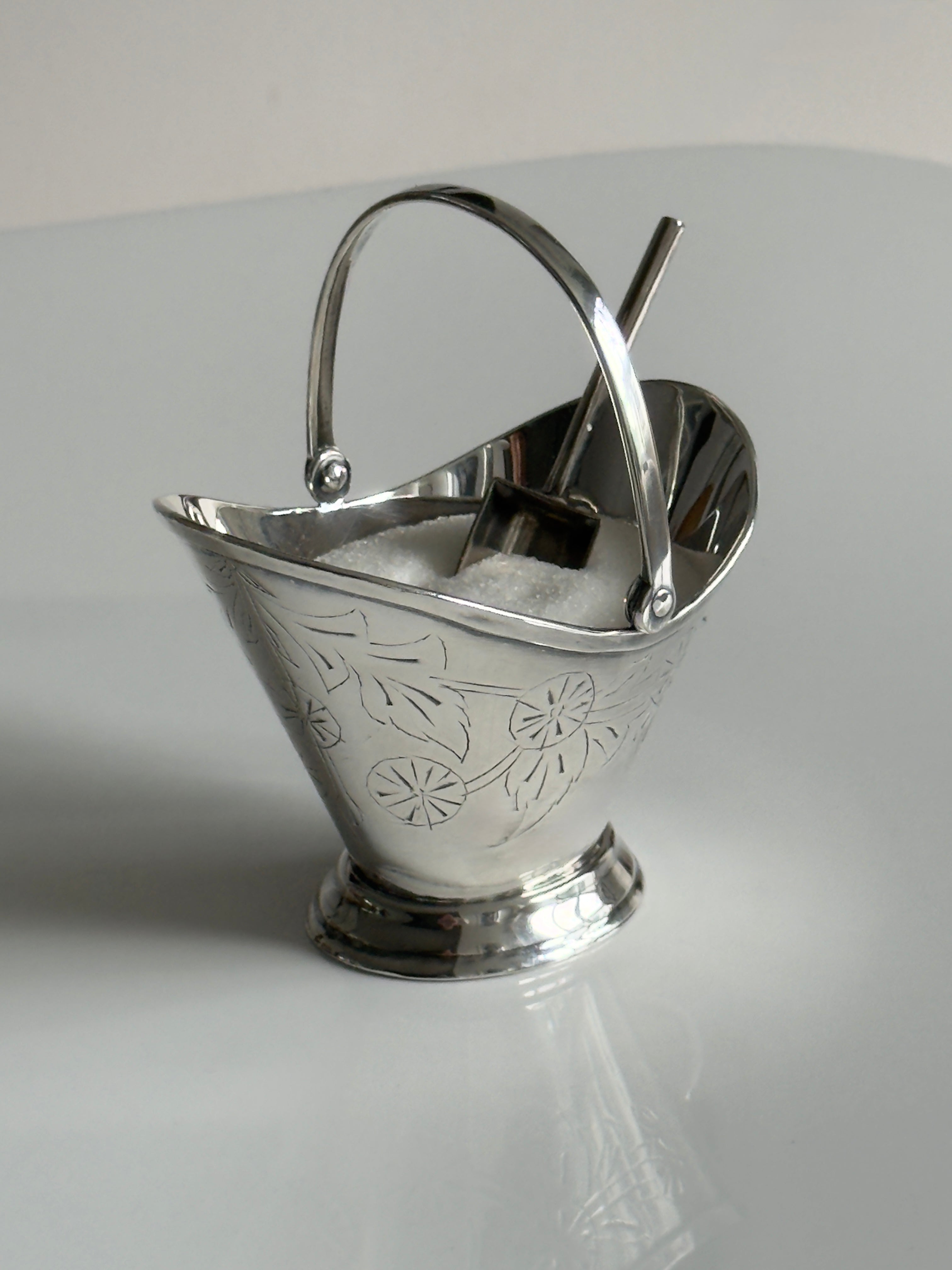 Vintage Silver Plated Sugar Scuttle