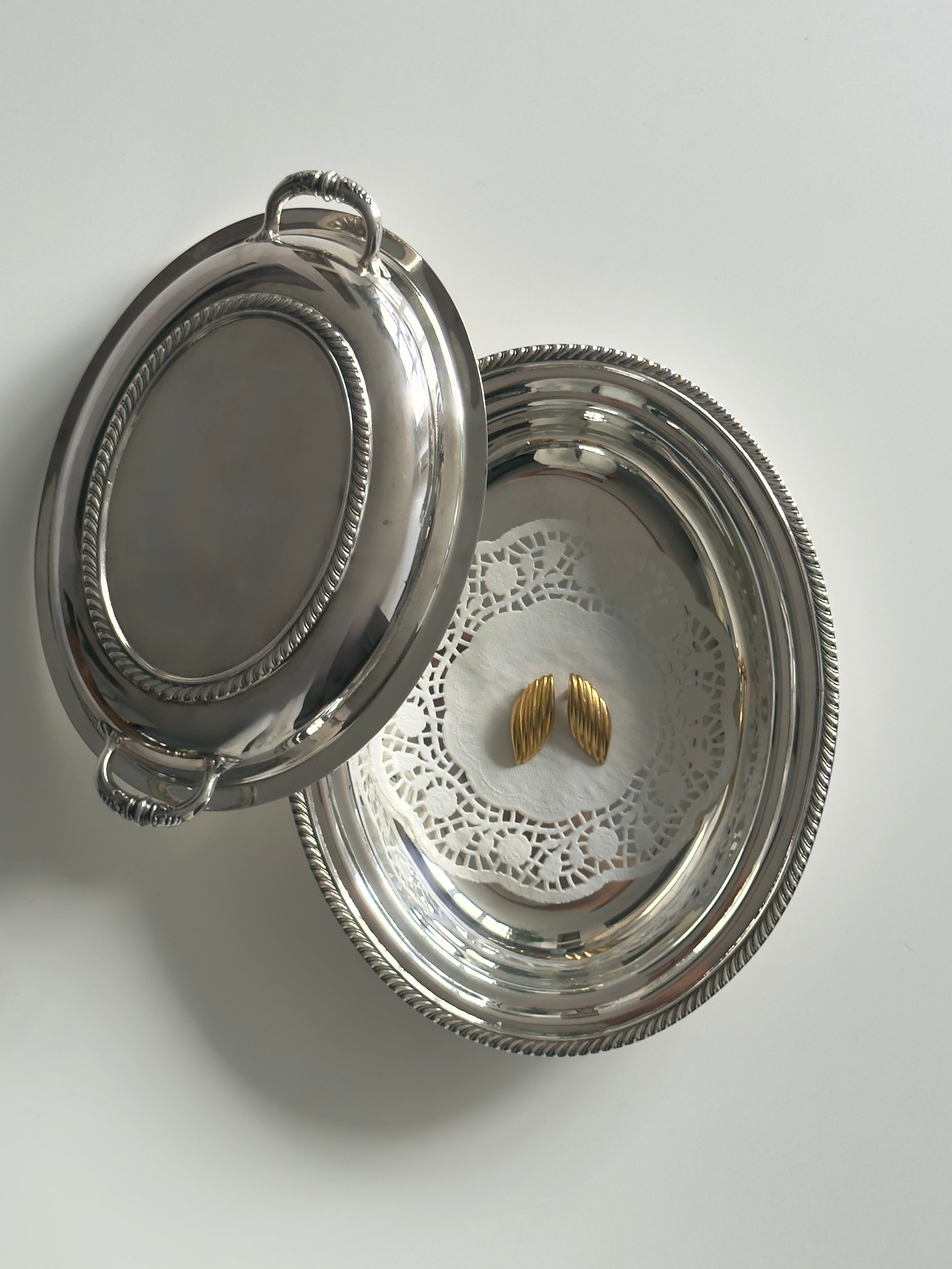 Elegant Silver Plated Serving Dish