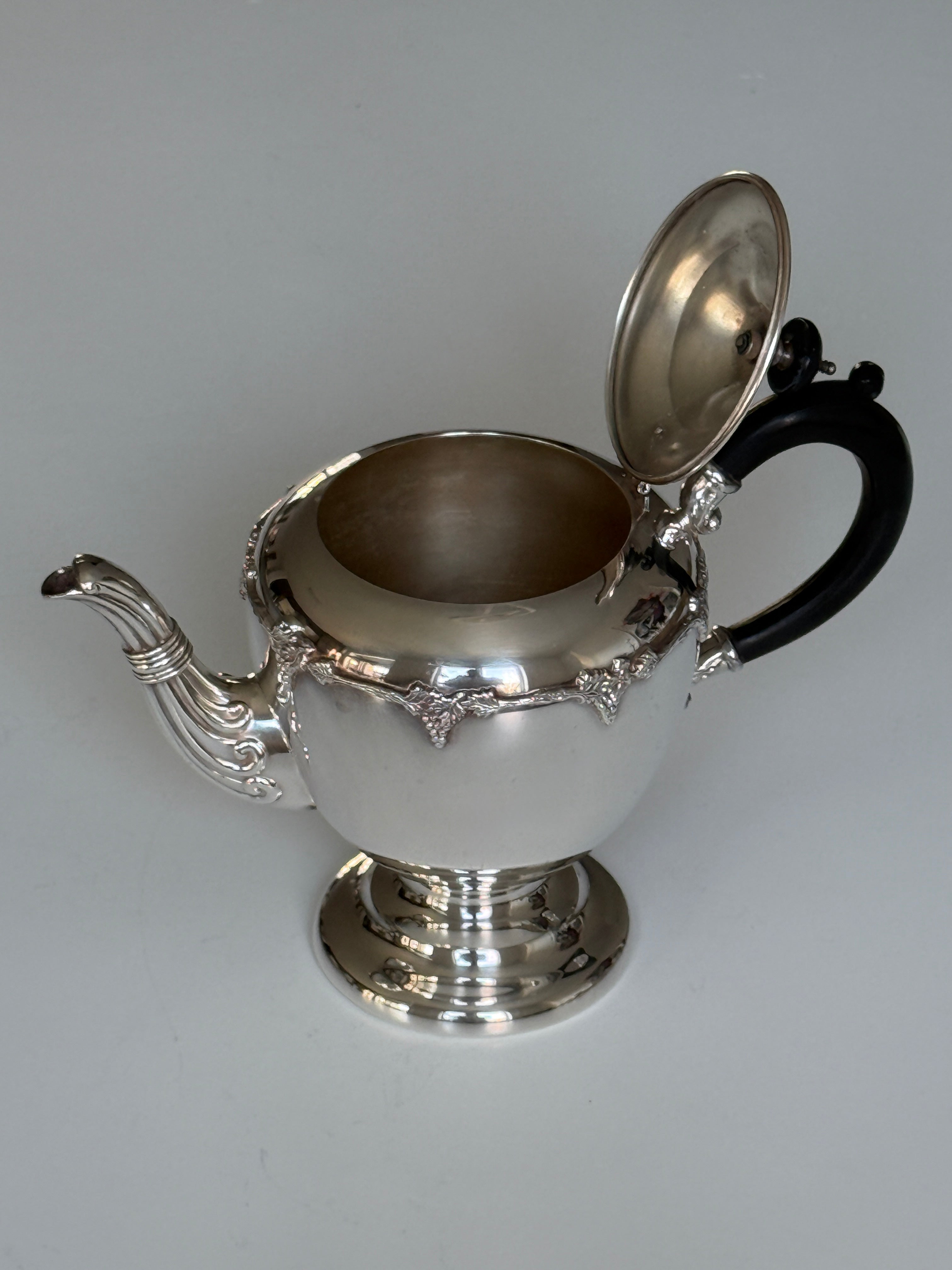 Adorned Silver Plate Tea/Coffee pot